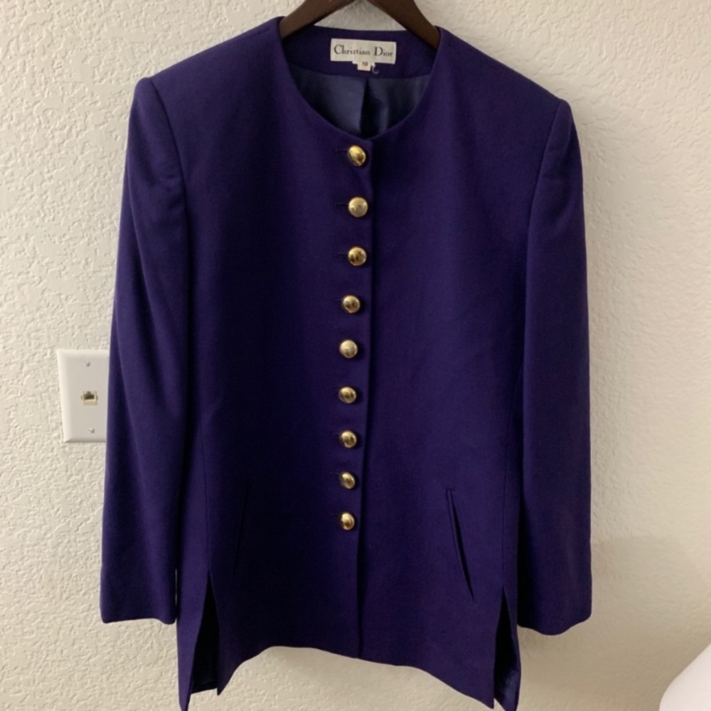 Vintage Christian Dior Jacket With Gold Hardware